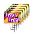 thumbnail image 1 of FRESH FRUIT 5 Pack Of 12" x 16" Yard Sign & Stake | Advertise Your Business | Stake Included Image On Front Only | Made in The USA, 1 of 3