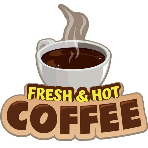 FRESH HOT COFFEE 48" Concession Decal sign cart trailer stand sticker equipment