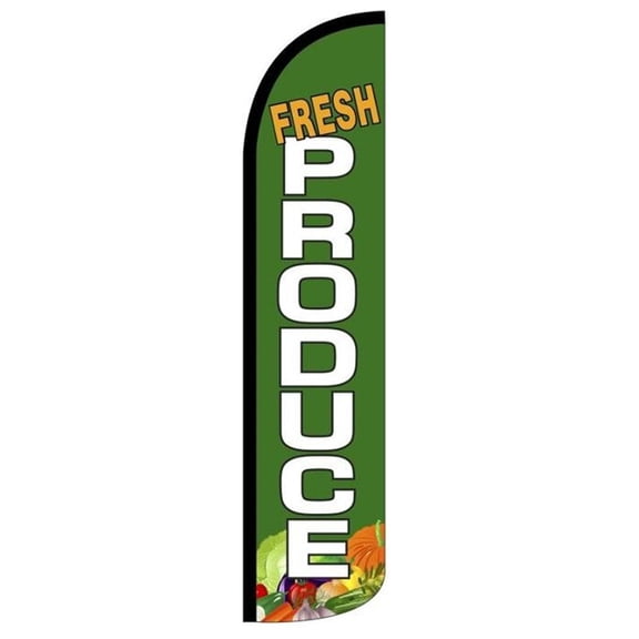 FRESH PRODUCE Windless Flag (Hardware Not Included) |Advertisement /Business Flags | Feather Flag |