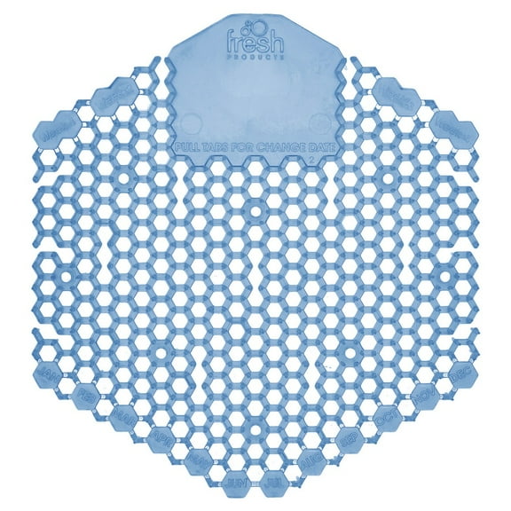FRESH PRODUCTS Wave 3D Urinal Deodorizer Screen Blue Cotton Blossom 10 Screens/Box 3WDS60CBLBX