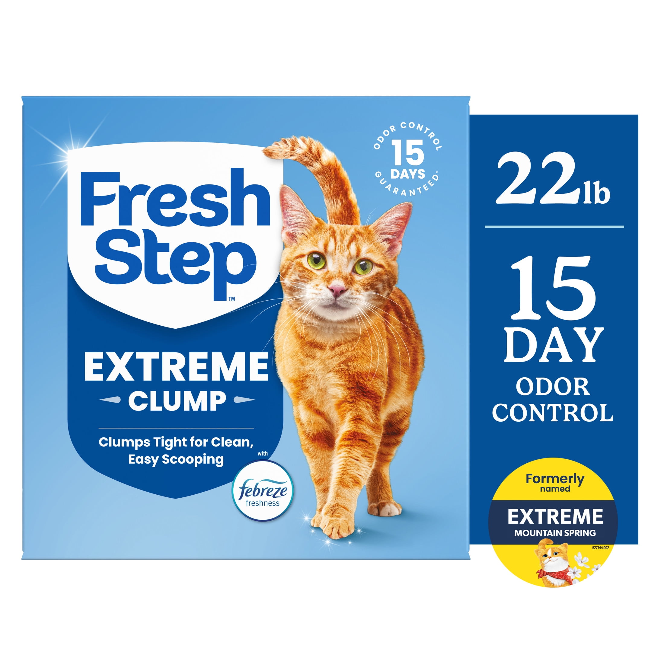 Fresh Step Extreme Clump Multi-Cat Clumping Cat Litter, Febreze Freshness Scent, 22 lb Box - Walmart.com