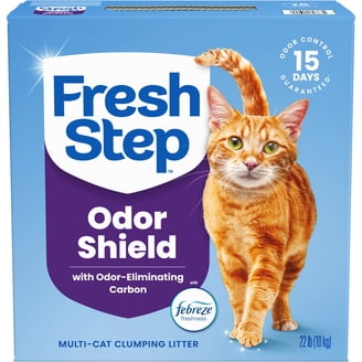 Fresh Step Odor Shield Multi-Cat Clumping Cat Litter, Febreze Freshness Scent, 22 lb Box