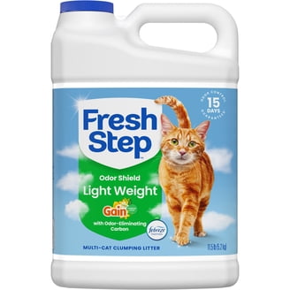 Fresh Step Odor Shield Light Weight Multi-Cat Clumping Cat Litter, Gain Original Scent, 11.5 lb Jug