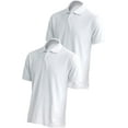 thumbnail image 1 of FRESH TEE Men's Short Sleeve Regular Pique Polo Shirt (Medium, 2pack White)…, 1 of 4