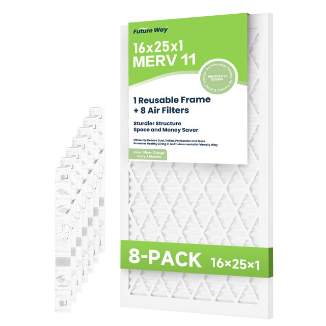 FRESHLAB 16 x 25 x 1 Air Filter for AC HVAC Furnace, MERV 11, MPR 1000