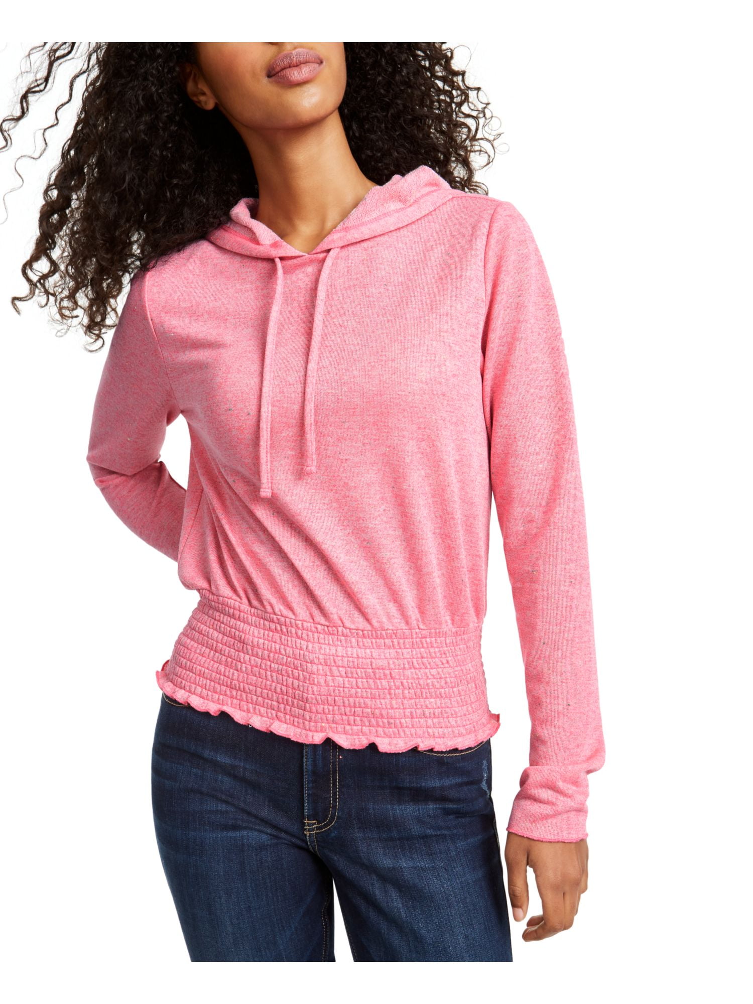 FRESHMAN FOREVER 34 Womens New Pink Speckle Hoodie Sweater XS Juniors