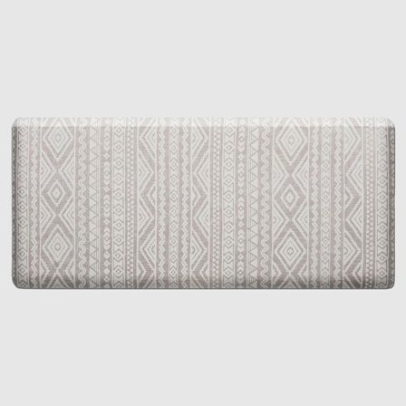 FRESHMINT Boho Kitchen Mat 0.47" Thick Anti-Fatigue Cushioned Kitchen Mats 17.3"x39" for Floor, Waterproof Non Slip Comfort Standing Mat Kitchen Rug for Kitchen Decor Sink Office, Oatmeal Beige
