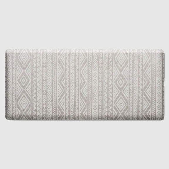 FRESHMINT Boho Kitchen Mat 0.47" Thick Anti-Fatigue Cushioned Kitchen Mats 17.3"x39" for Floor, Waterproof Non Slip Comfort Standing Mat Kitchen Rug for Kitchen Decor Sink Office, Oatmeal Beige