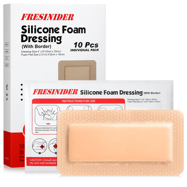 (6 pack) GauzeCare Silicone Foam Dressing 6x6 (Pack of 5) – Waterproof ...
