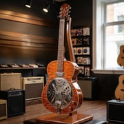 FRETFLOW Acoustic resonator electric guitar, beginner guitar set including strap, tuning peg, cable, pick, wrench, full-size 40 inch