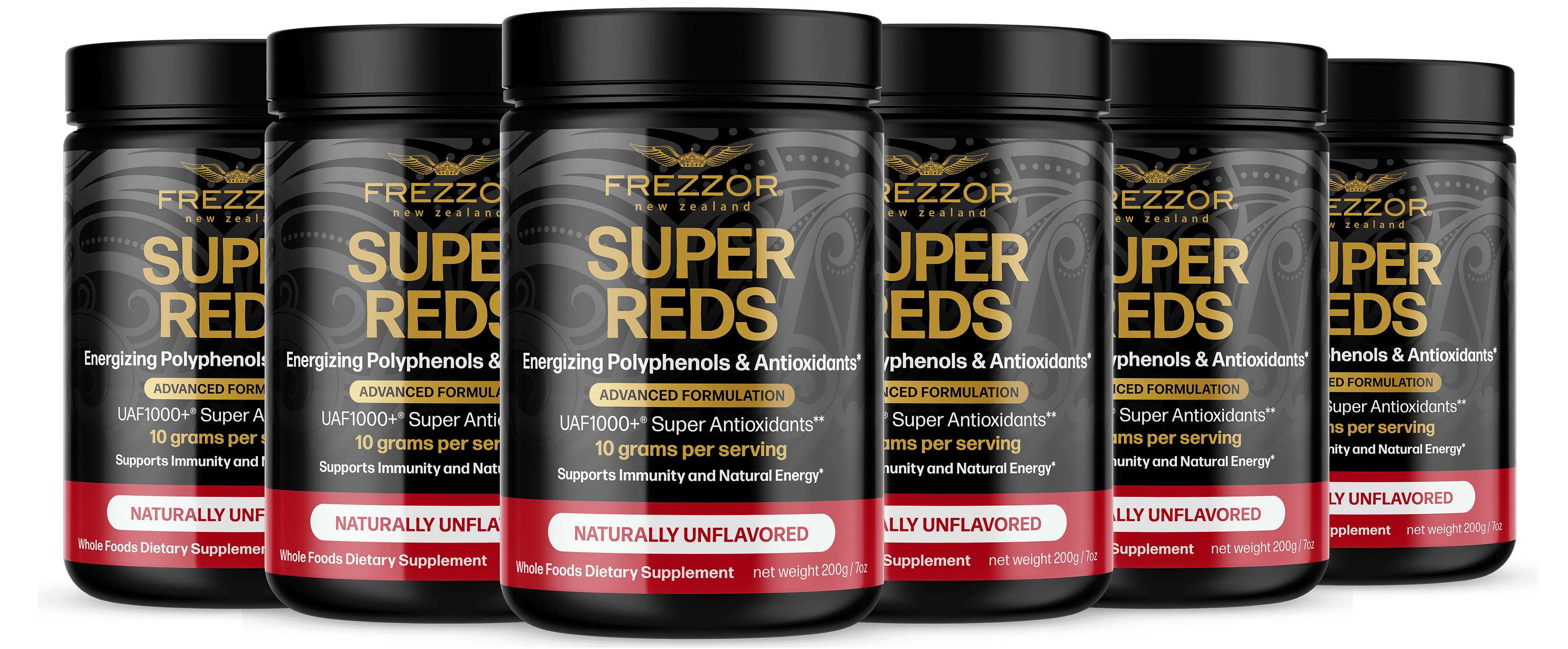 FREZZOR Finest Nutrition Super Reds Purple Carrot Powder with UAF1000+, Detox Superfood, 1800 Grams, 6 Canisters