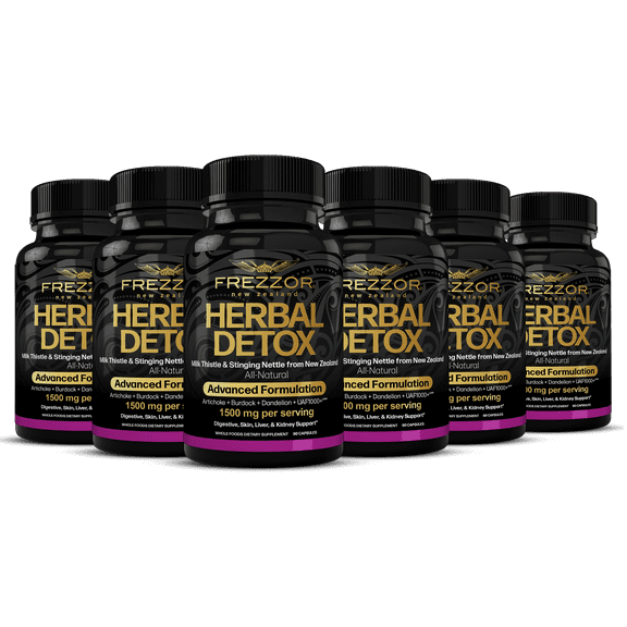 FREZZOR Milk Thistle Herbal Detox Capsule for Liver and Kidney Health, 540 Count, 6 Bottles