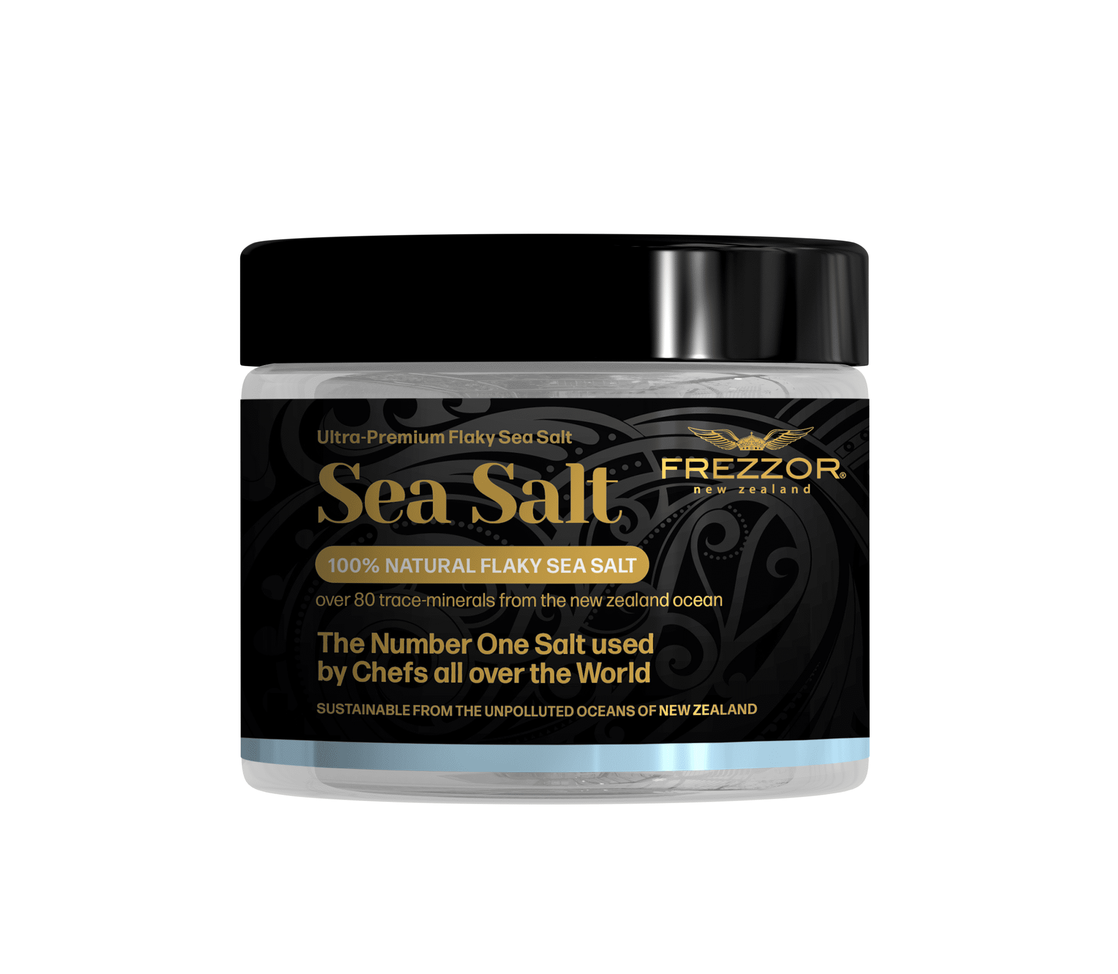 FREZZOR Natural Flaky Sea Salt, Iodized, 25 Gram Jar, Lab Tested, Mineral-Rich
