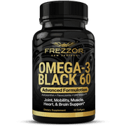 FREZZOR Omega-3 Black   Green-Lipped Mussel Oil, Joint & Heart Health, 60 Softgels, 1bottle