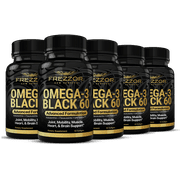 FREZZOR Omega-3 Black   Green-Lipped Mussel Oil, Joint & Heart Health, 360 Softgels in 6 bottles