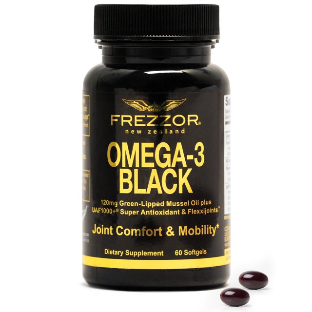 FREZZOR Omega 3 Black Green Lipped Mussel Oil Capsules, Made in New