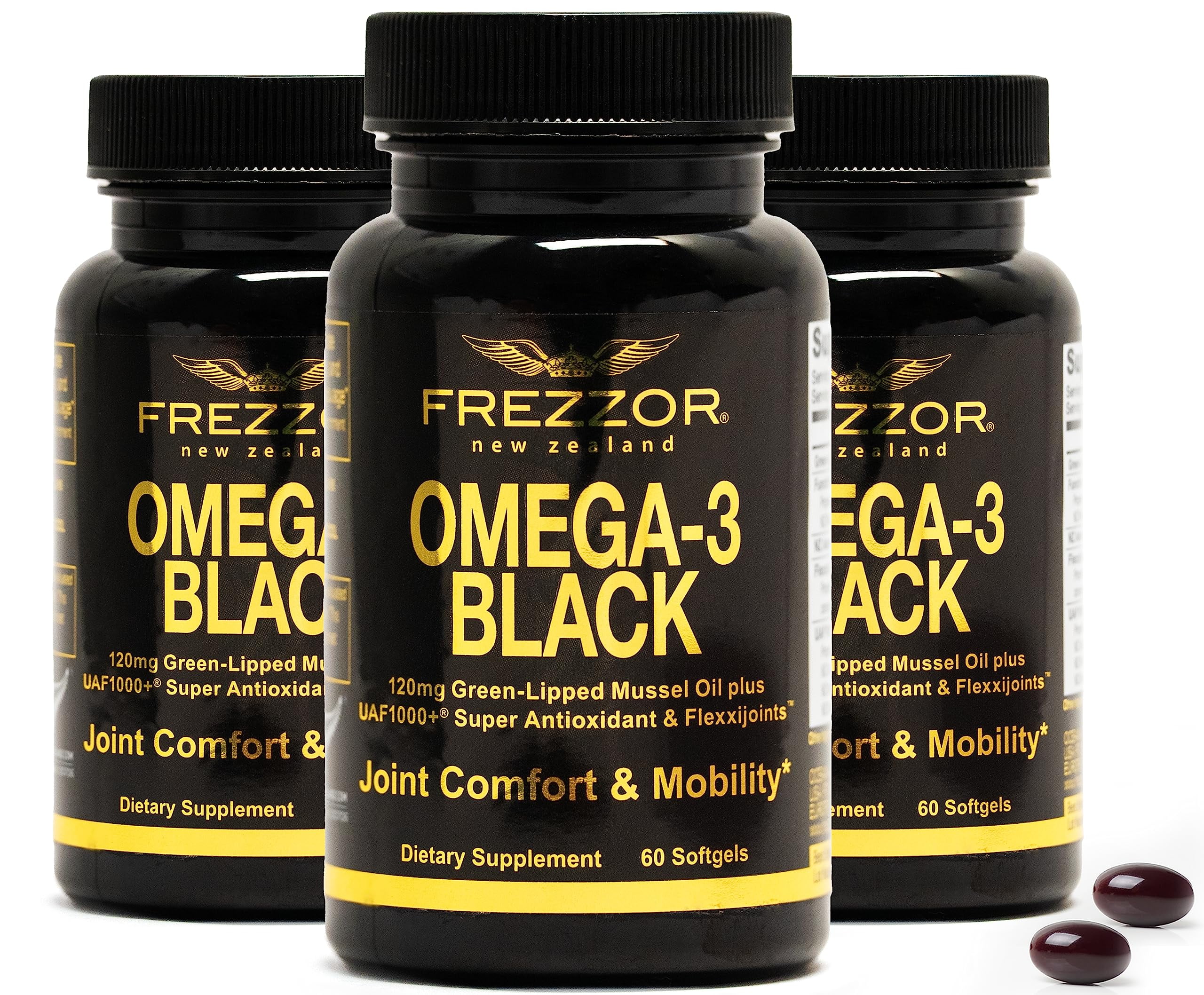 FREZZOR Omega 3 Black for Joint Care & Comfort New Zealand Green