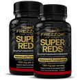 thumbnail image 1 of FREZZOR SUPER REDS Capsules, Immune Support & Energy Boost, UAF 1000+ Superfood Antioxidants, 2 Bottles, 180 Capsules, 1 of 5