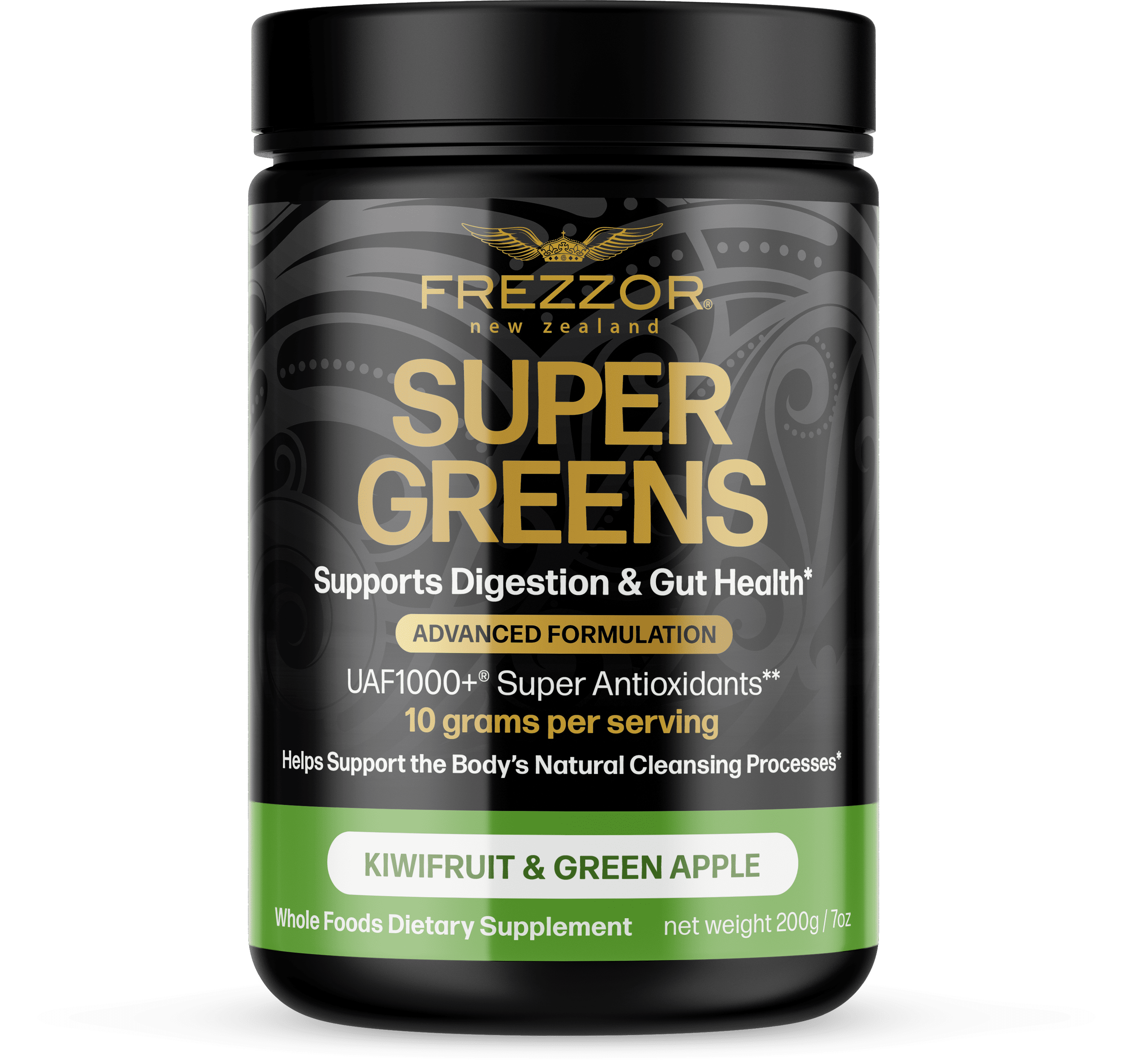 FREZZOR Super Greens Mix Superfoods, Vegan Non-GMO Raw Green Energy Powder