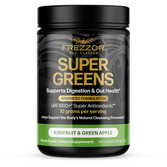 FREZZOR Super Greens Mix Superfoods, Vegan Non-GMO Raw Green Energy Powder
