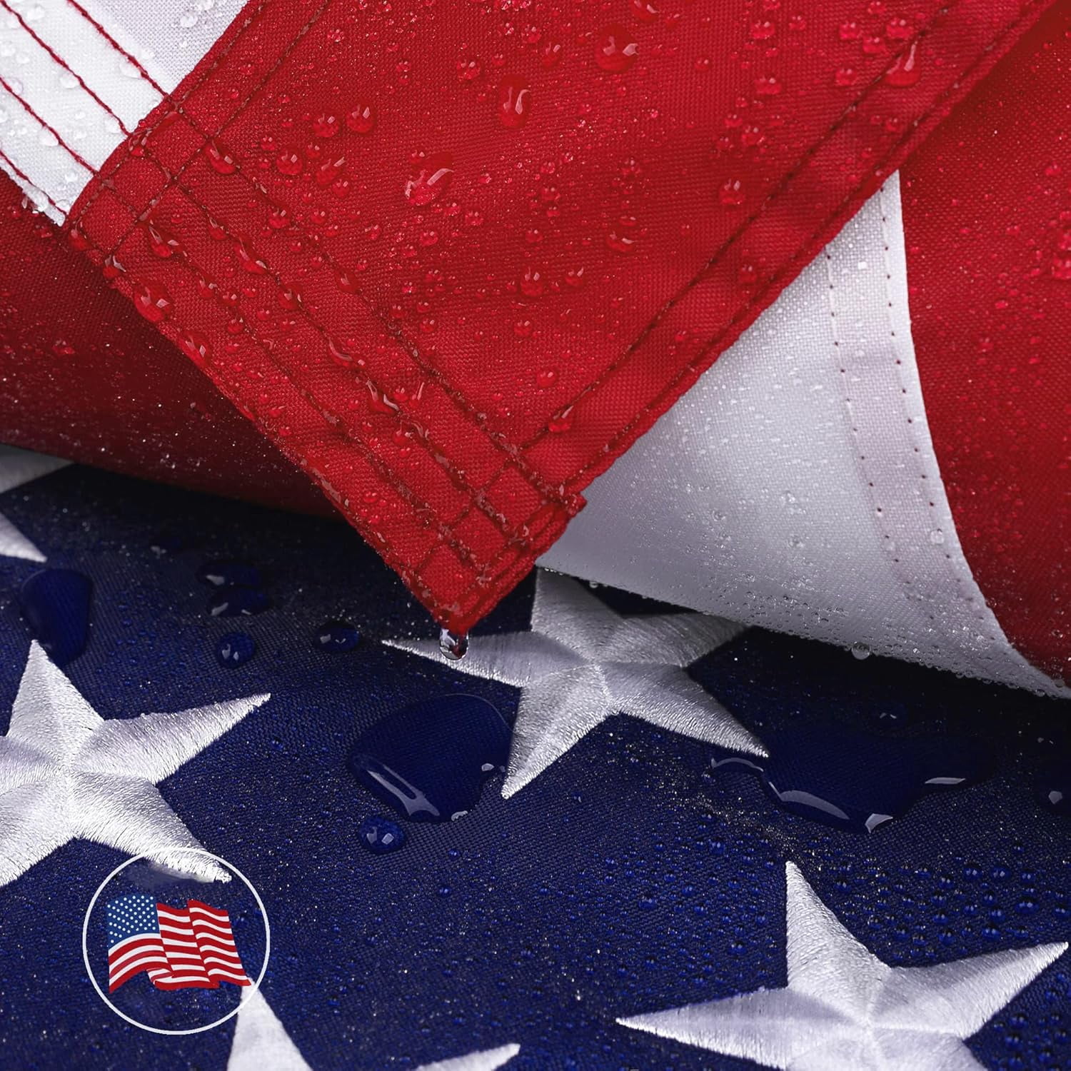 FRF 4' x 6' US American Flag 4x6 foot Heavy Duty Nylon US Flags with Embroidered Stars, Stitched Stripes and Brass Grommets