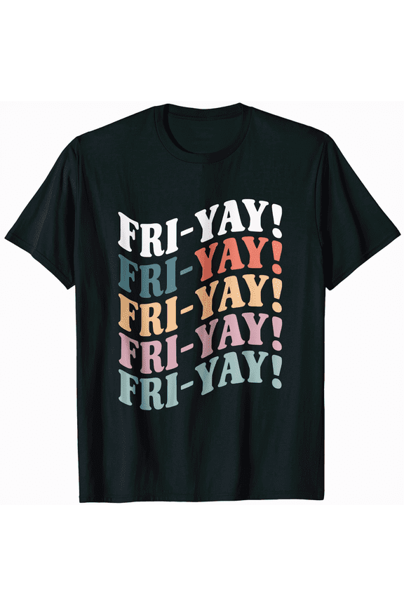 FRI-YAY Retro Style Tee Shirt Men Women Unisex Vintage Graphic T-Shirt