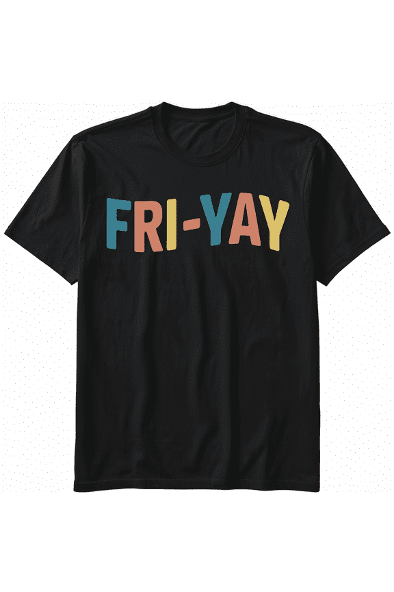FRI-YAY Vintage Logo Tee Shirt Men Women Unisex Retro Graphic T-Shirt