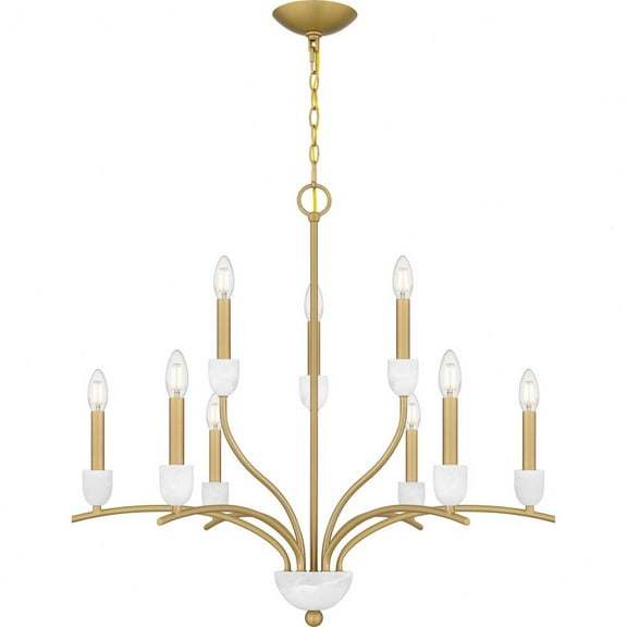 FRI5032AB Quoizel Lighting Frida - 9 Light Chandelier In Traditional Style-29.5 Inches Tall and 32 Inches Wide