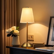 FRIDEKO HOME Cordless Table Lamp, Rechargeable Battery Operated Lamp, 3 Color Temperature, Stepless Dimmable LED Touch Lamp, 12 Portable Metal Desk Lamp for Bedroom Living Room Kitchen Counter1PCS