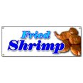 thumbnail image 1 of FRIED SHRIMP BANNER SIGN fry shrimps deep seafood pink gulf cocktail shell fish shellfish tiger signs, 1 of 4