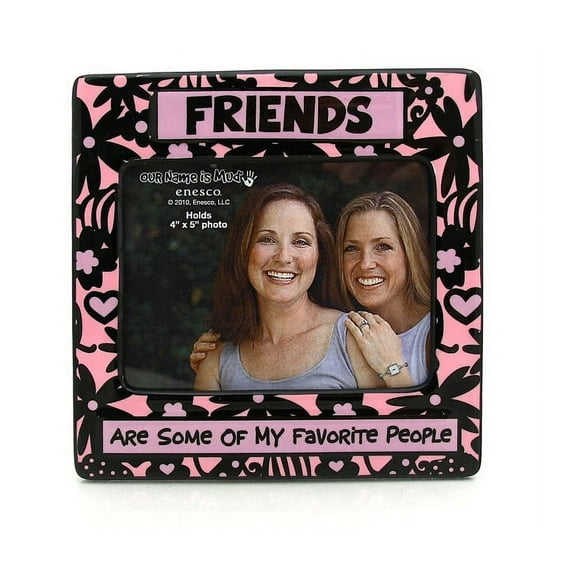 FRIENDS - ARE SOME OF MY FAVORITE PEOPLE colorful ceramic picture frame by Our Name is Mud - 4x5