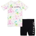 thumbnail image 1 of FRIENDS Big Girls Pajama Shirt and Shorts Sleep Set Little Kid to Big Kid, 1 of 5