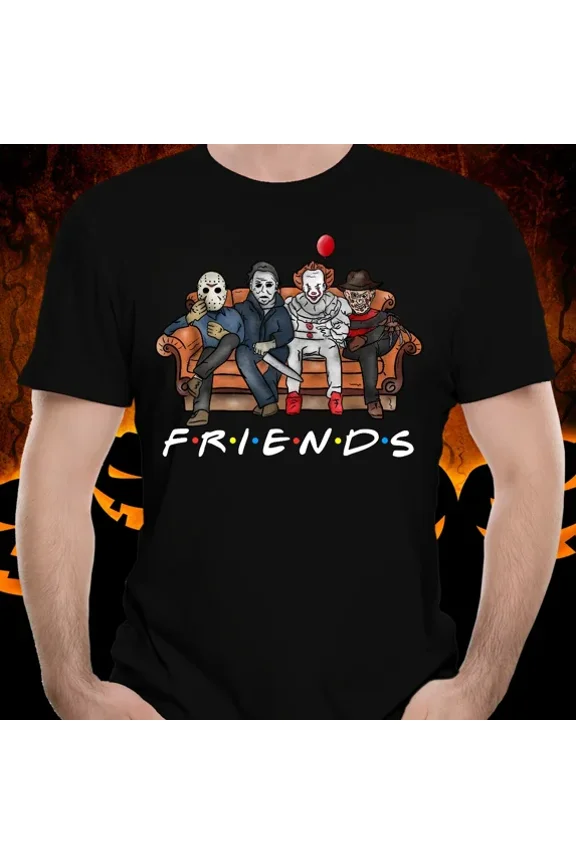 FRIENDS Horror Character Halloween Shirt, Scary Halloween Funny T-Shirt M Myer Shirt Halloween