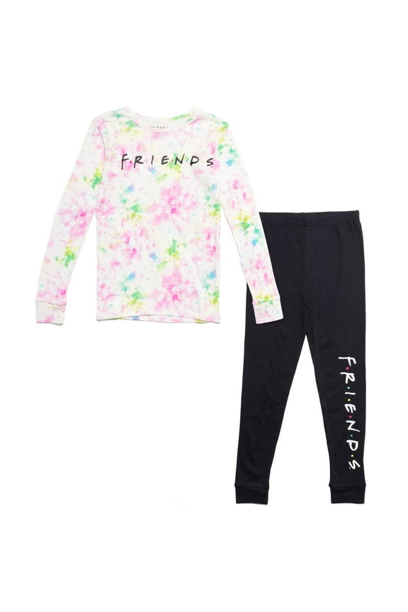 Little Girls Pajama Shirt & Pajama Pants White / Black 4