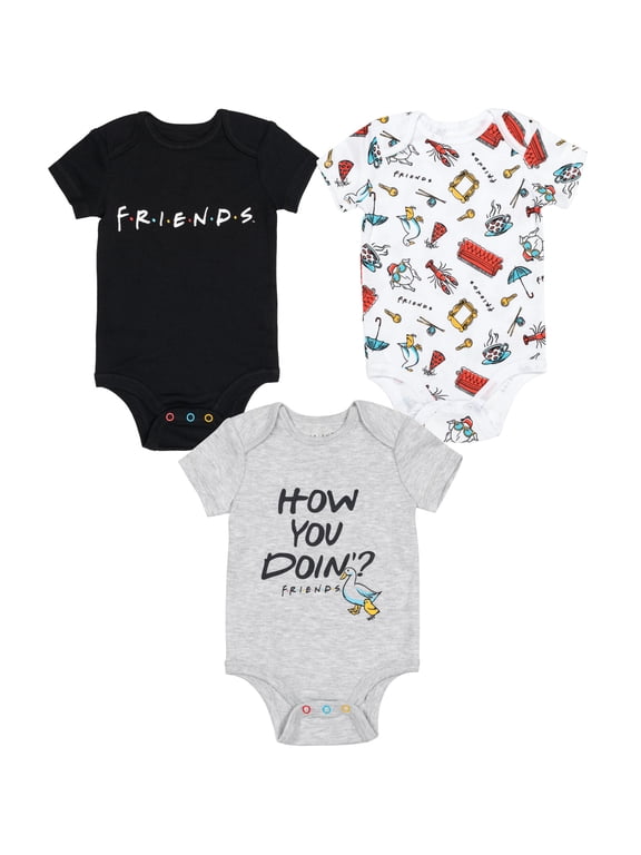 Newborn Baby Boys 3 Pack Bodysuits