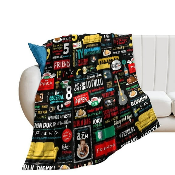 FRIENDS TV SHOW COLLAGE Blanket Throw Blankets Warm Cozy Lightweight Couch Blanket Stuff Gifts for Women Mom Teens