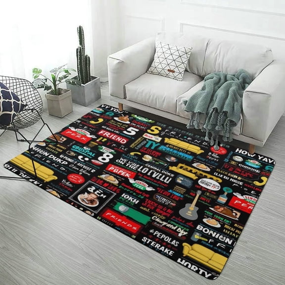 FRIENDS TV SHOW COLLAGE Soft Comfy Rugs for Bedroom Room Living Room Bathroom Entrance Door Non-slip Comfort Mat 59"x71"