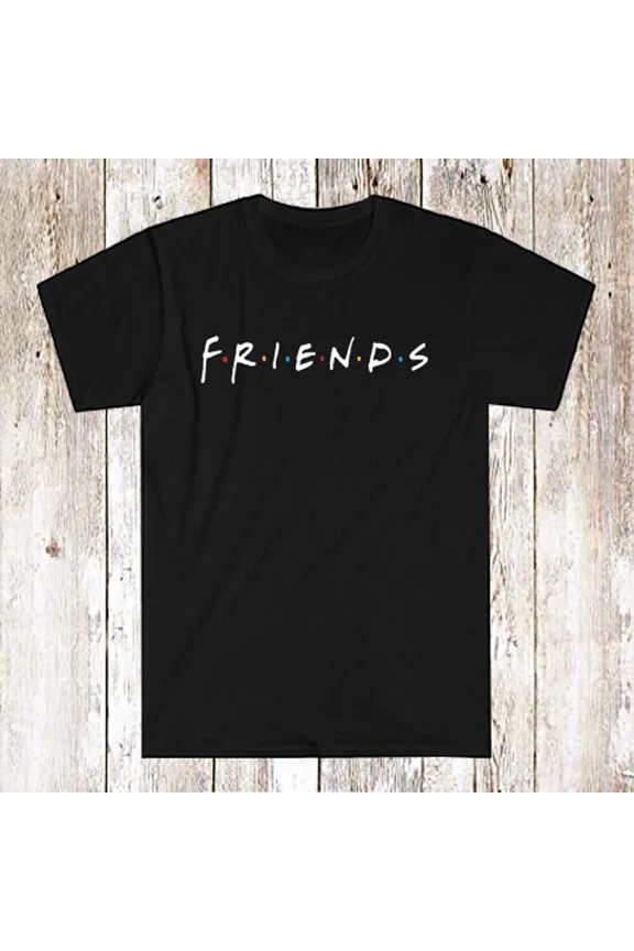 FRIENDS TV Show Men's Black T-Shirt Size S-5XL
