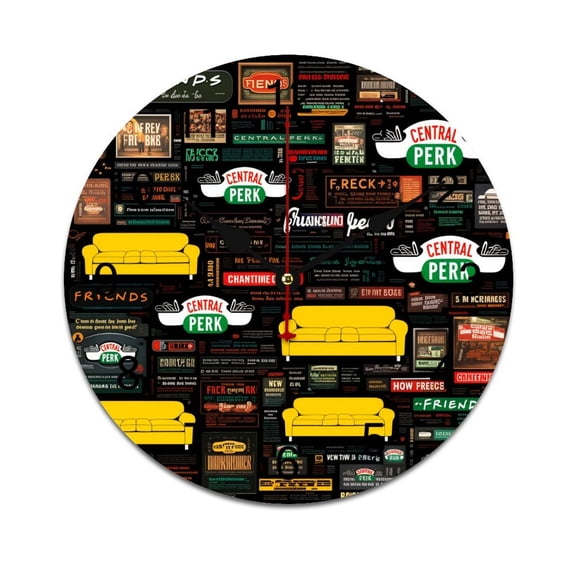 FRIENDS TV Show Quotes-1 Word Saying Big Wall Clock Home Decor Art Watch Living Room Gift 10in