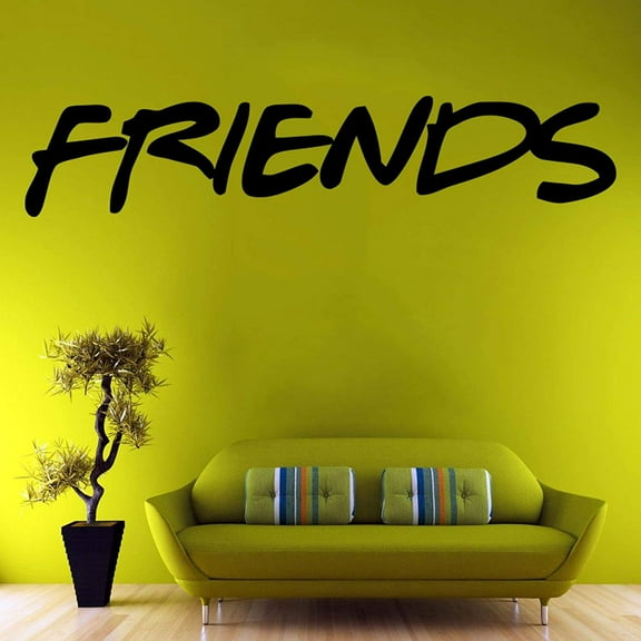 FRIENDS TV Show Series Logo Quote Wall Stickers Television Joey Rachel Decor Design for Boys/Girls Bedroom Entertainment Fans Rooms Home Art Murals Decals Wall Art Vinyl Decoration Size (24x30 inch)
