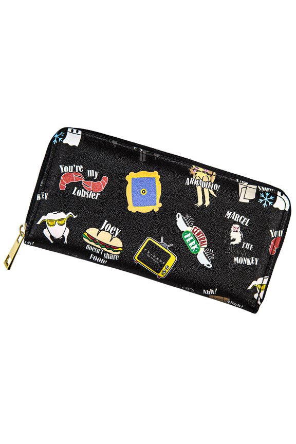 FRIENDS The TV Series Allover Themed Designs Zip Around Wallet