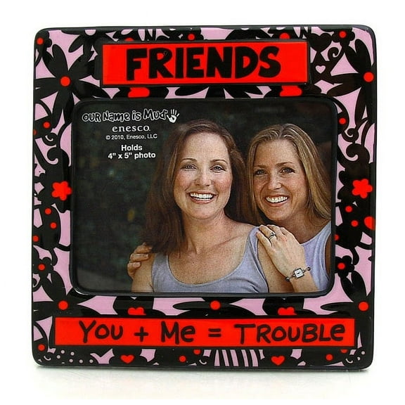 FRIENDS - YOU ME TROUBLE colorful ceramic frame by Our Name is Mud - 4x5