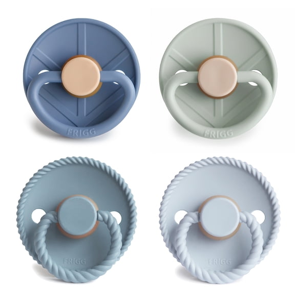 FRIGG 4 pack Skyline Serenity Rubber Pacifiers, 0-6 Months