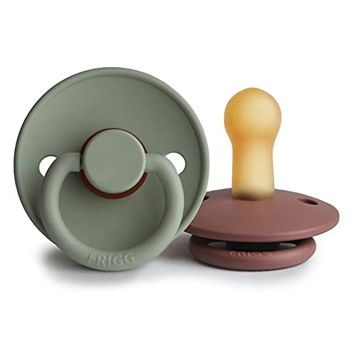 FRIGG Natural Rubber Baby Pacifier | Made in Denmark | BPA-Free (6-18 Months)