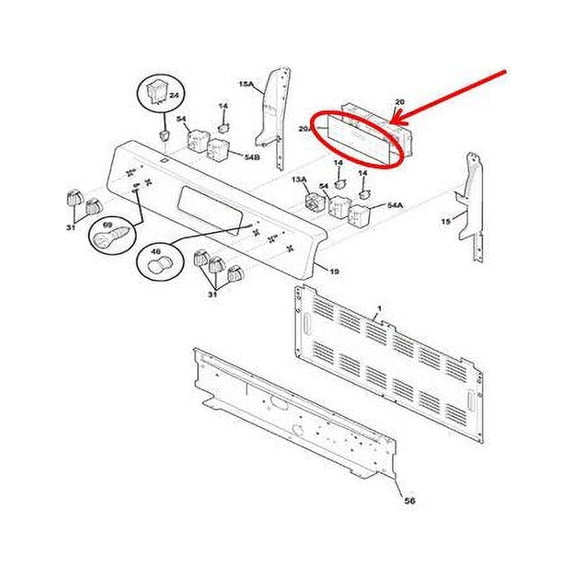 FRIGIDAIRE 316419146 OVERLAY - OEM PART