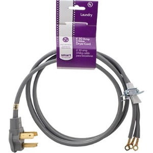 FRIGIDAIRE 5308819003 Dryer Cord,3 Wire,6 Ft.,30 Amp