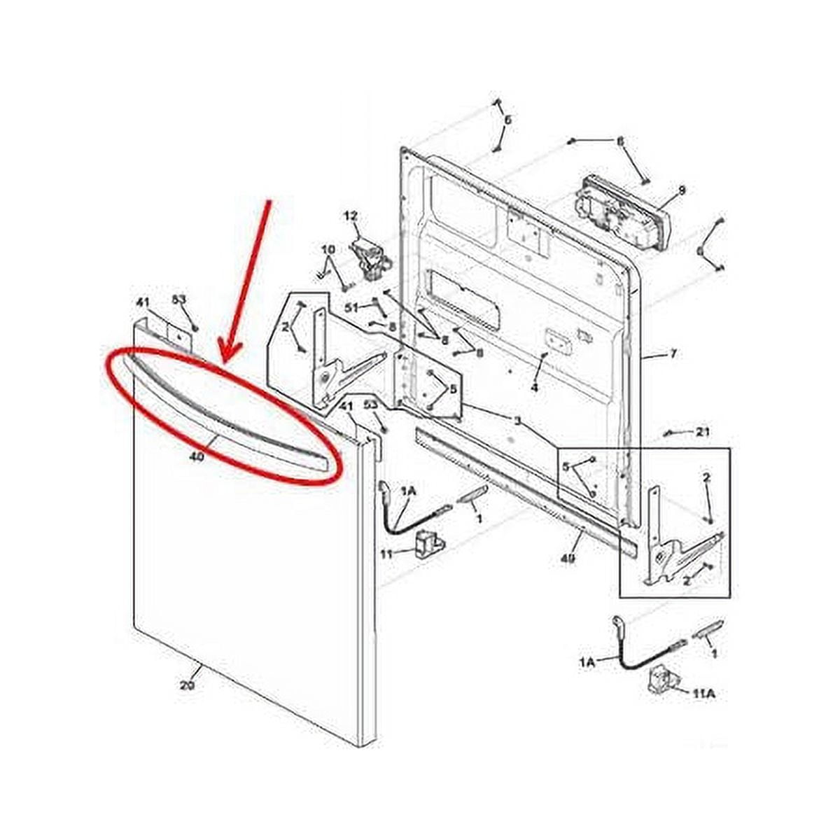 FRIGIDAIRE 5304510708 HANDLE - GENUINE OEM PART