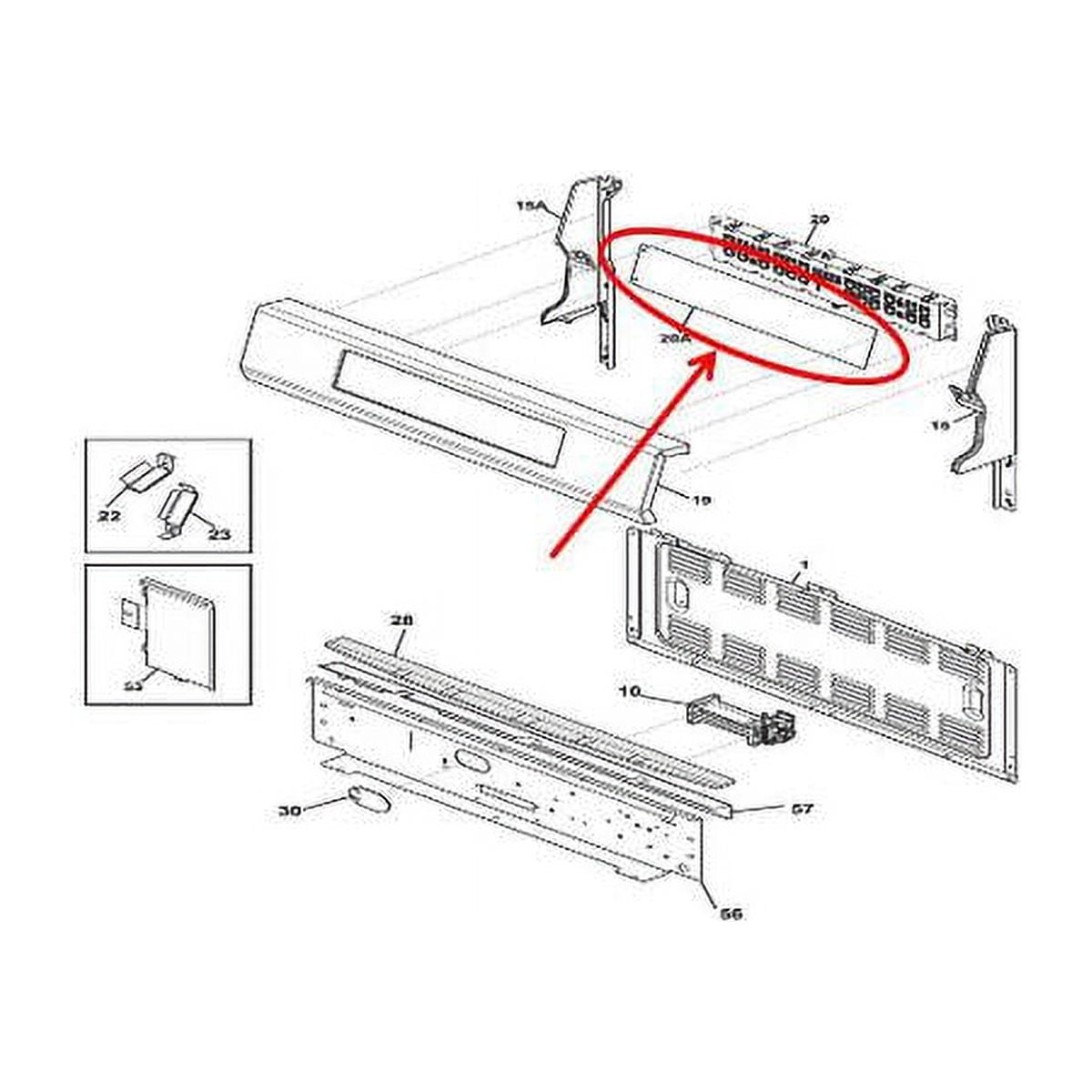 FRIGIDAIRE 5304511261 OVERLAY - GENUINE OEM PART