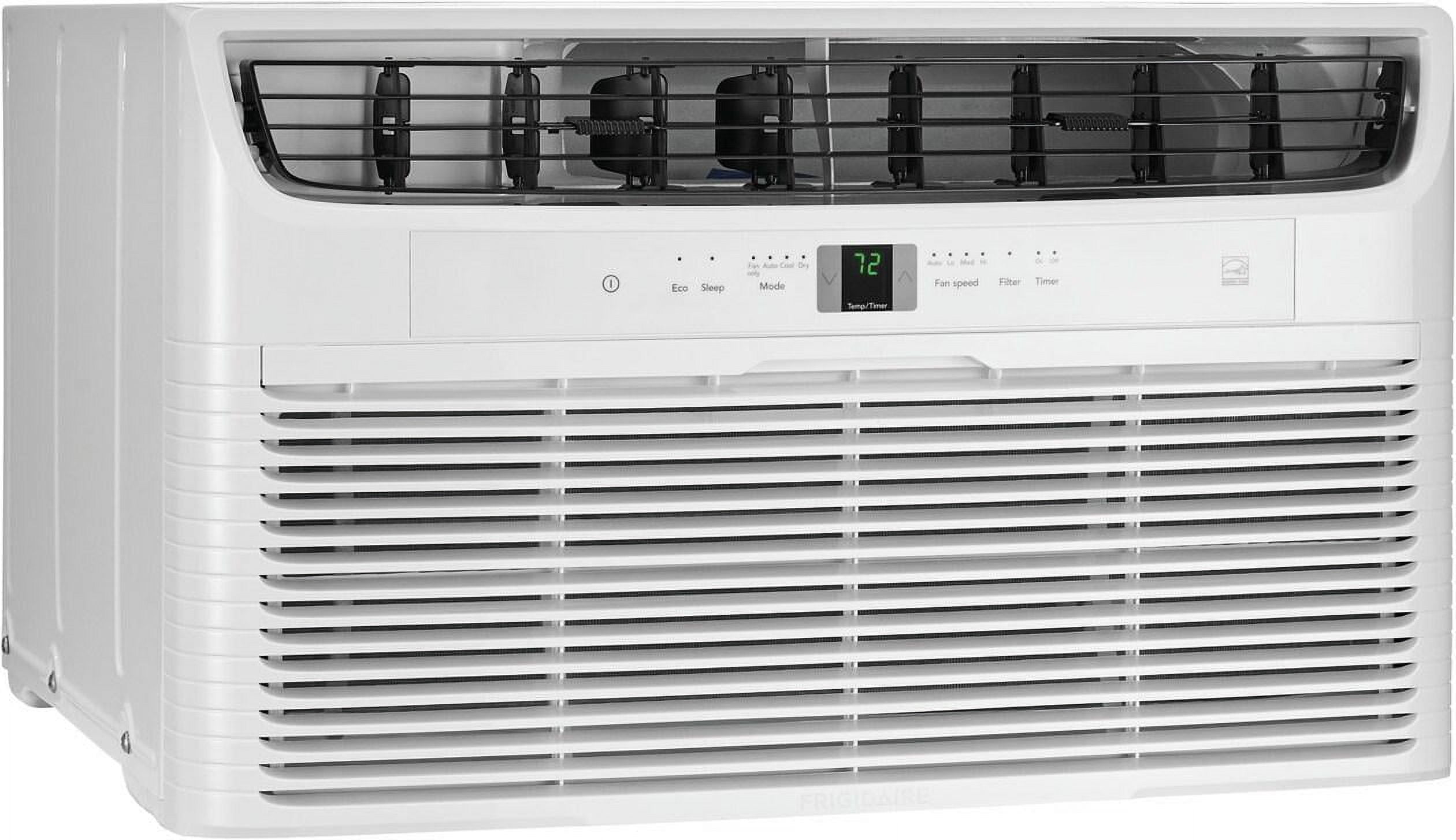 Frigidaire 8,000 BTU 115V Heat and Cool Through the Wall Air Conditioner with Remote, 350 Sq. Ft., White, FHTE083WA1