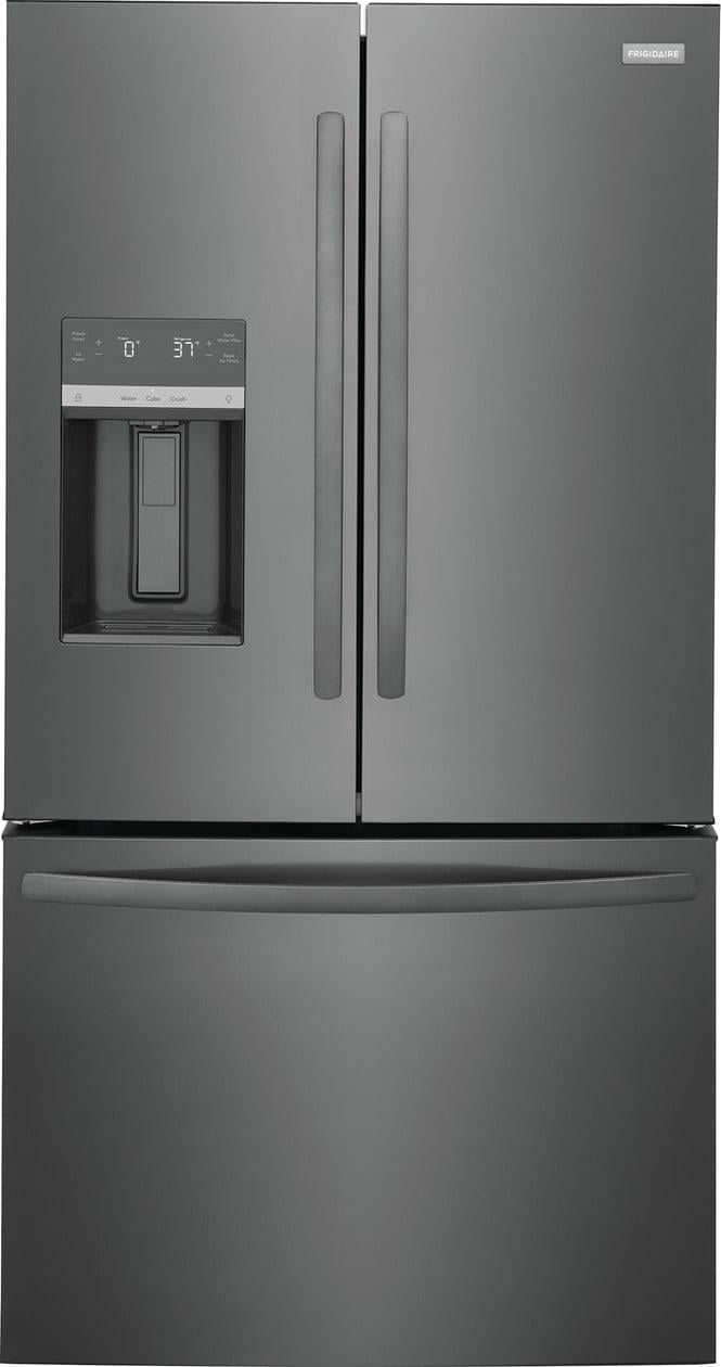 36" Black Stainless Steel French Door Refrigerator with Ice Maker